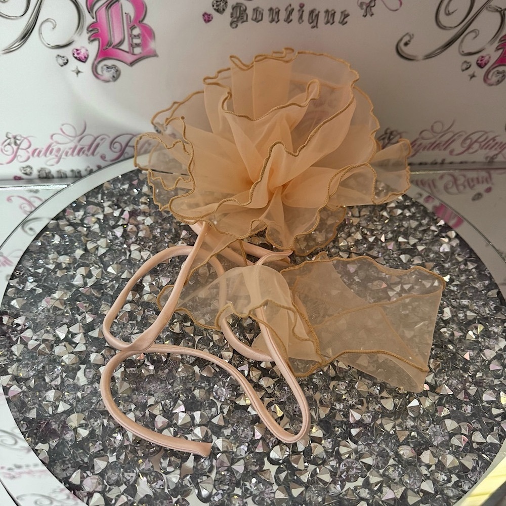 Necklace or belt floral Elegant Cream orange pink Hair Accessory